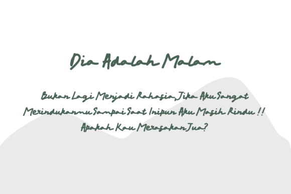 Selalu Dia Font PNG with transparent background - Preview 1