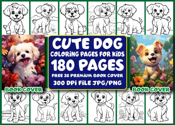 180 Cute Dog Coloring Pages for Kids