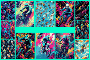 BMX Racing Patterns Graphic by Digital Art Studio · Creative Fabrica