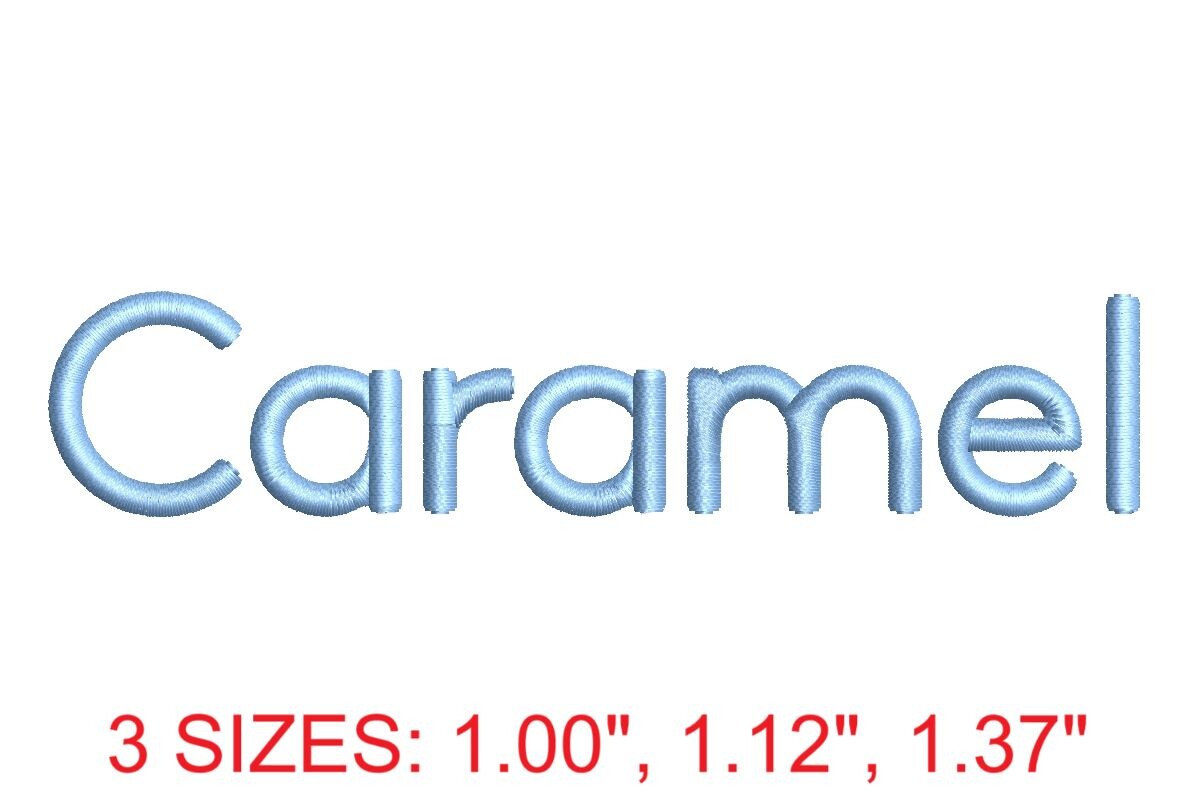 Caramel Embroidery Font