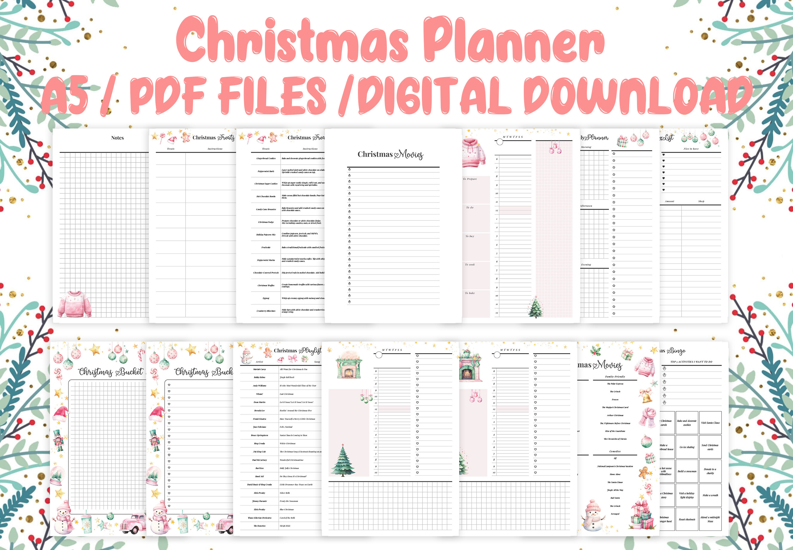 Christmas Planner Printable Pdf Files