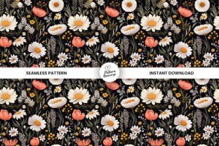 Cottagecore Wildflowers Digital Papers Graphic by Pattern Universe ...