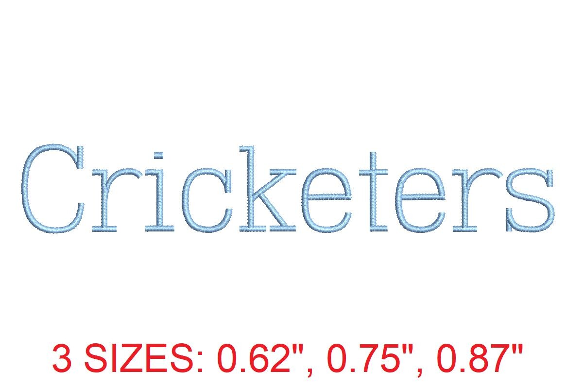 Cricketers Embroidery Font · Creative Fabrica