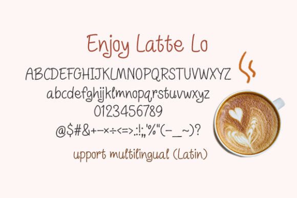 Enjoy Latte Lo Font - Preview 1