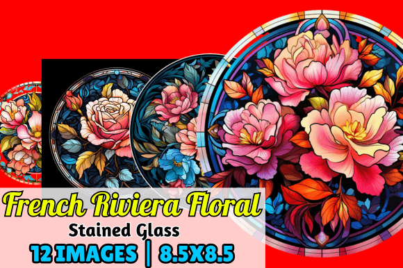 French Riviera Floral Stained Glass