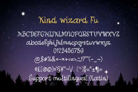 Kind Wizard Fu Font PNG with transparent background - Preview 1
