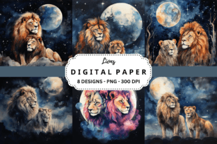 Lions Watercolor Background Graphic by pcudesigns · Creative Fabrica