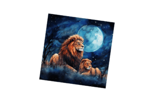 Lions Watercolor Background Graphic by pcudesigns · Creative Fabrica