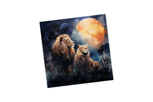 Lions Watercolor Background Graphic by pcudesigns · Creative Fabrica