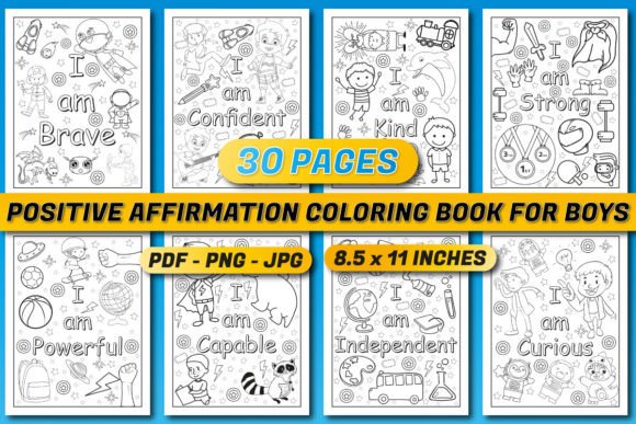 POSITIVE AFFIRMATIONS COLORING BOOK KIDS