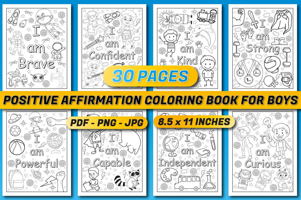 POSITIVE AFFIRMATIONS COLORING BOOK KIDS