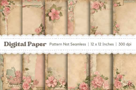 16 Floral Gingham Cottagecore Background Graphic by Heyv Studio ...