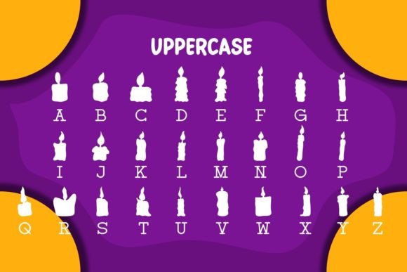 Scary Candle Font PNG with transparent background - Preview 3