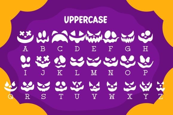 Scary Face Font Font PNG with transparent background - Preview 3