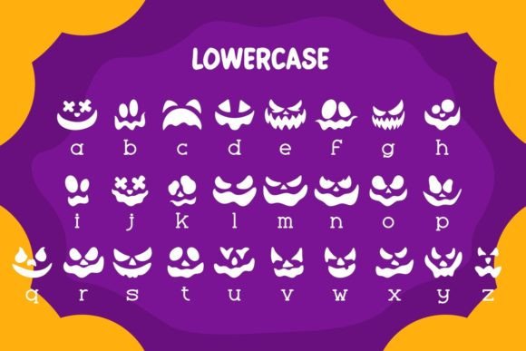 Scary Face Font Font PNG with transparent background - Preview 4