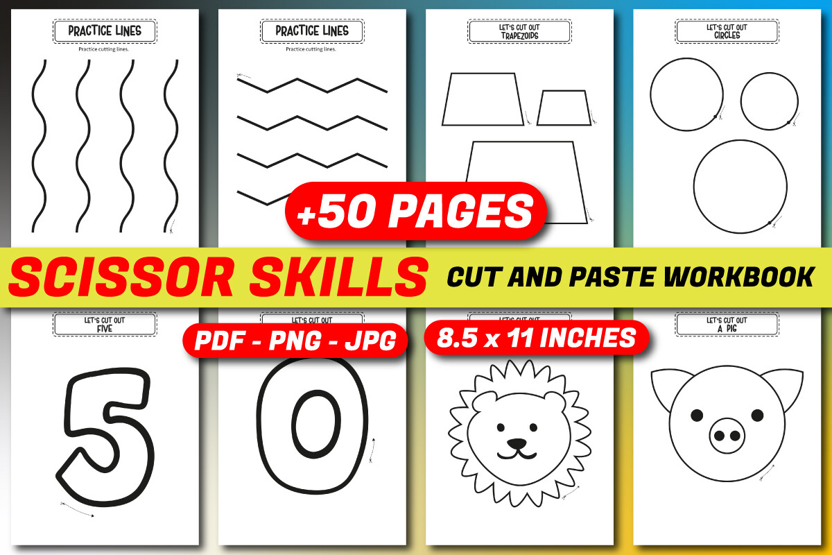 Scissor Skills Preschool Activity Book