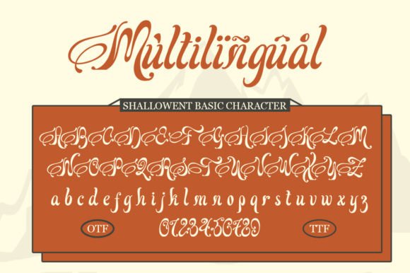 Shallowent Font PNG with transparent background - Preview 2