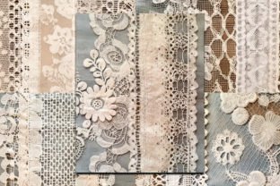 Vintage Lace Junk Journal Paper Graphic by busydaydesign · Creative Fabrica