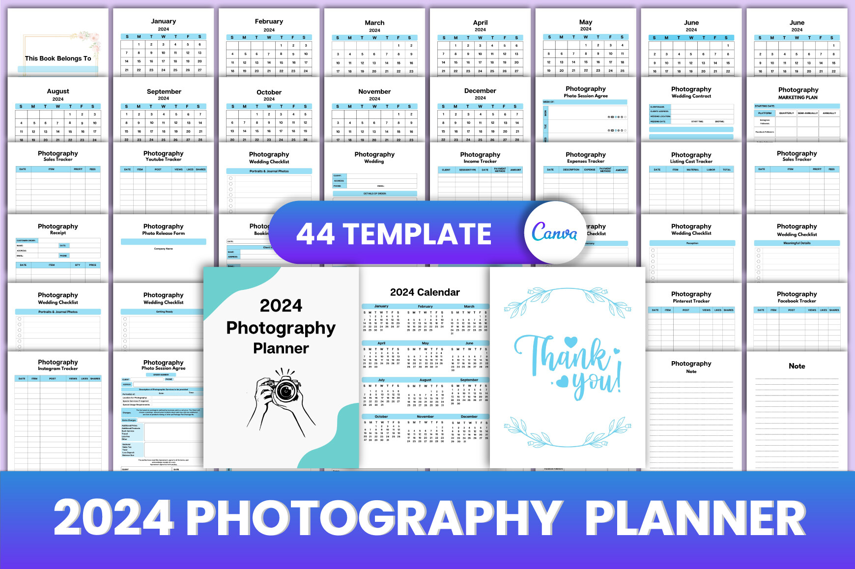 2024 Photography Planner Canva Interior Graphic by munjixpro · Creative ...