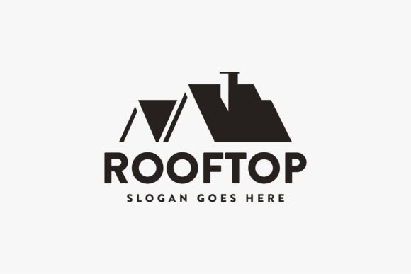 Abstract House Roof Logo, Rooftop