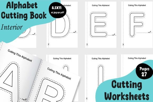 Alphabet Scissor Skills Book