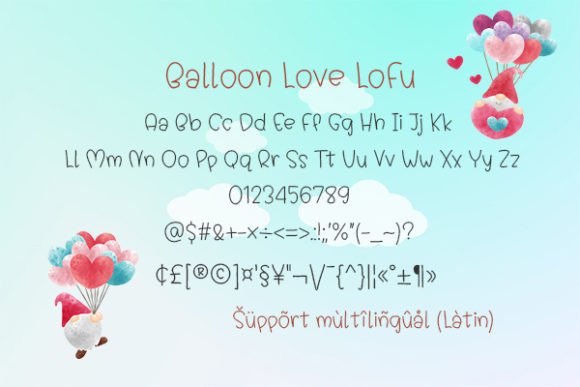 Balloon Love Lofu Font - Preview 1
