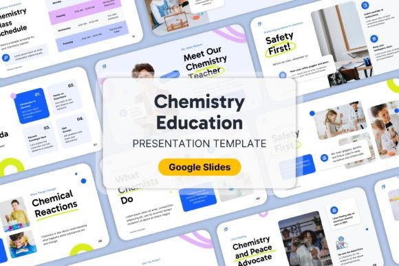 Preview of Chemistry Education - Google Slides education presentation template