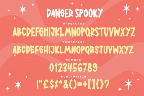 Danger Spooky Font PNG with transparent background - Preview 2