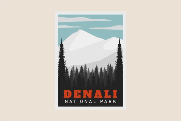 Denali National Park Vector Poster
