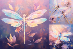 Dreamy Pastel Dragonfly Printable Images Graphic by Color Studio ...