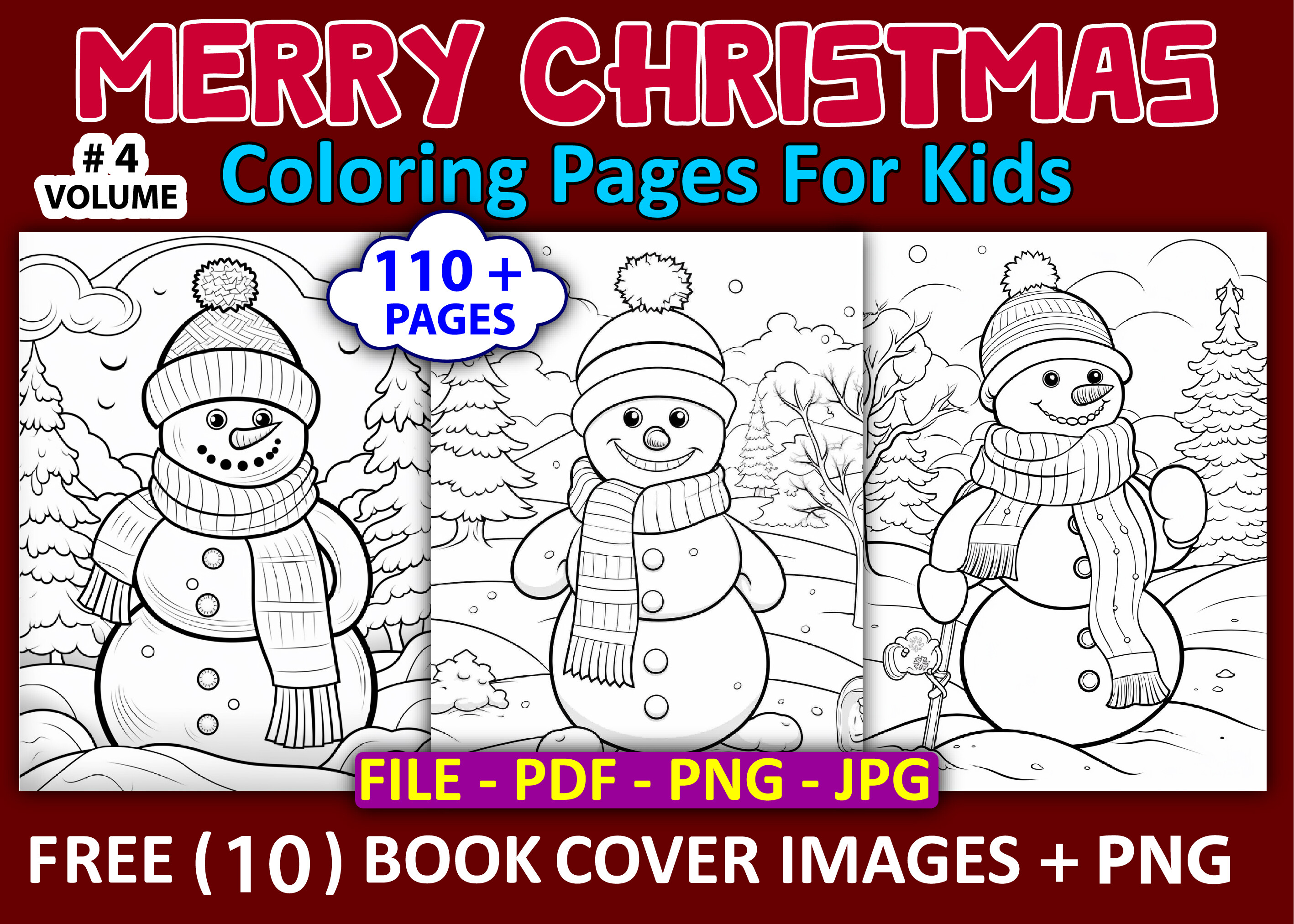 Merry Christmas Coloring Pages for Kids