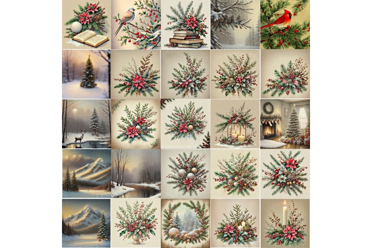 Christmas Blog. Graphics Vintage Christmas Graphics Graphic by ArtMix · Creative Fabrica