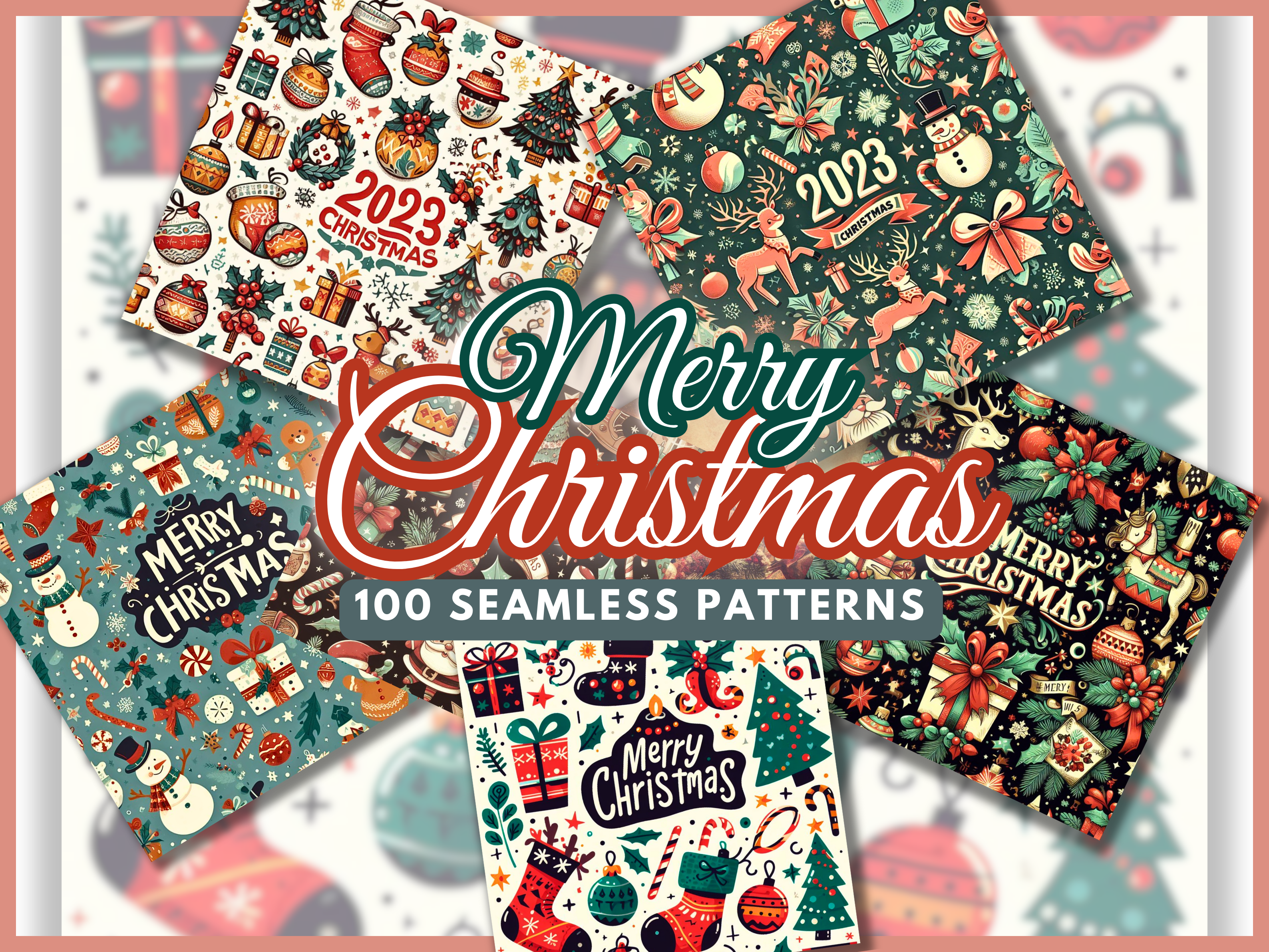 100 Merry Christmas Backgrounds Patterns