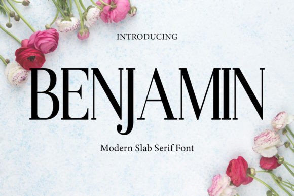Benjamin Slab Serif Font By gunaloe12