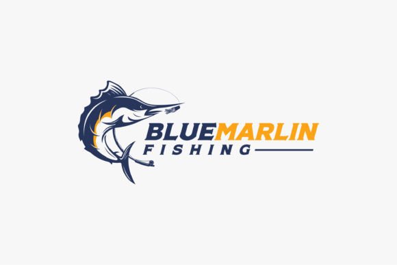 Blue Marlin Fishing Logo