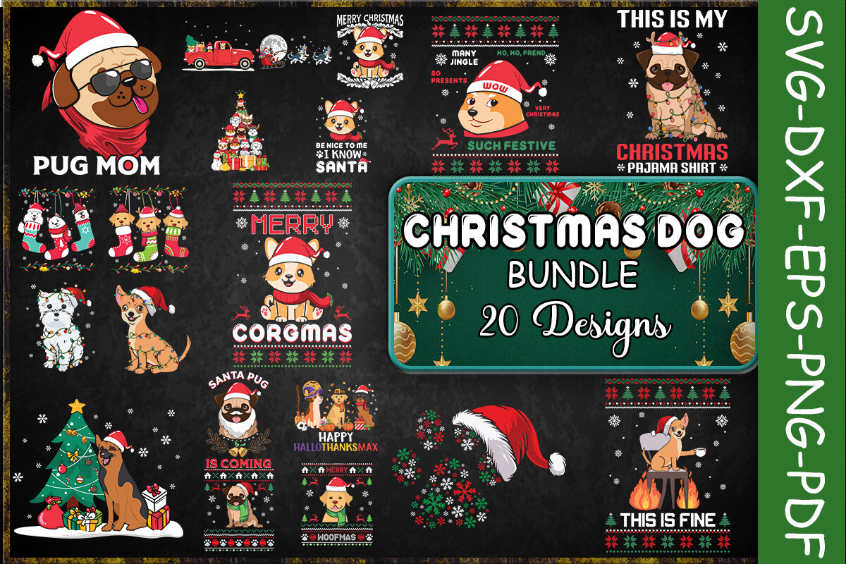 Christmas Dog SVG Bundle Graphic by Turtle Rabbit · Creative Fabrica
