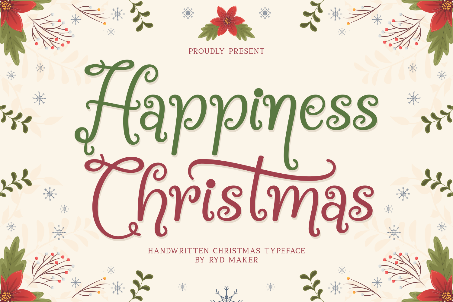 Happiness Christmas Font - photo 1