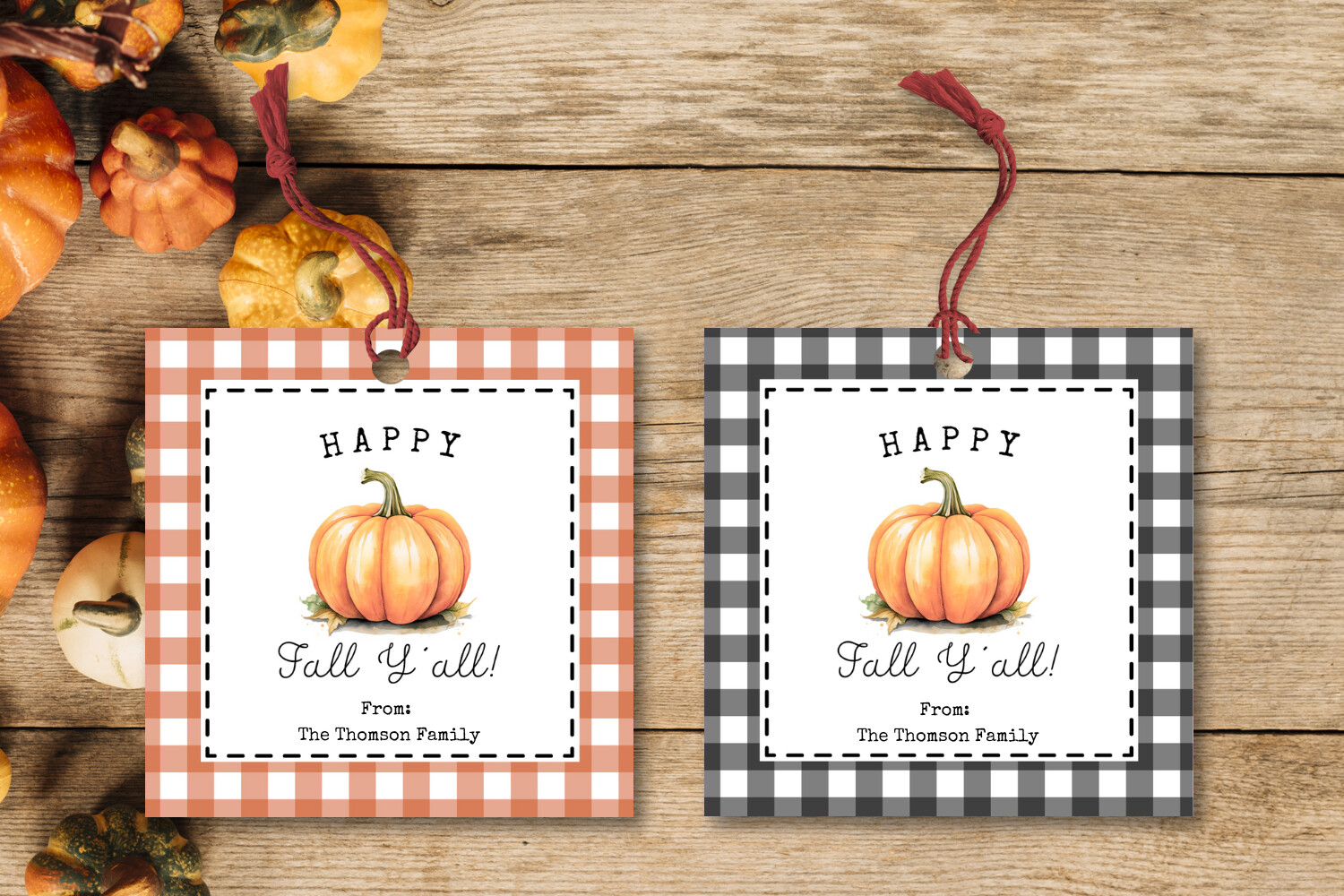 Small Tag Falltemplate Happy Fall Tag Canva Template Graphic by CuteDigitalThings · Creative ...