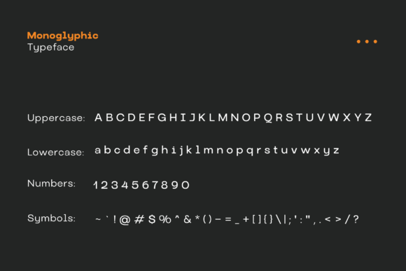 Monoglyphic Font font preview - 1