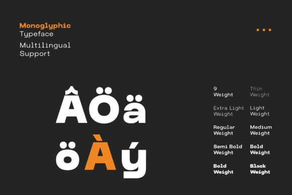 Monoglyphic Font font preview - 6
