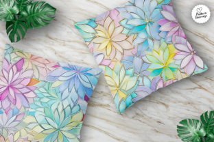 Pastel Stained Glass Floral Patterns Graphic by Pattern Universe ...