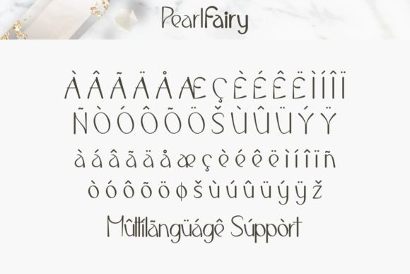 Pearl Fairy Font PNG with transparent background - Preview 5