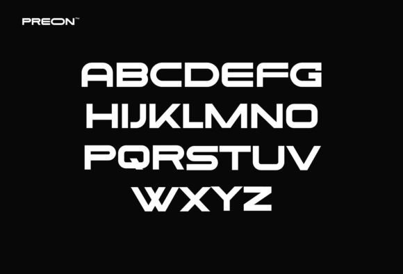 Preon Font PNG with transparent background - Preview 1