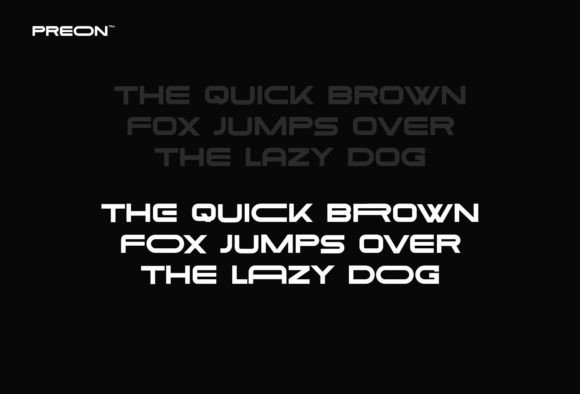 Preon Font PNG with transparent background - Preview 2