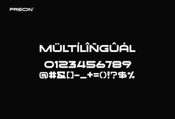 Preon Font PNG with transparent background - Preview 3