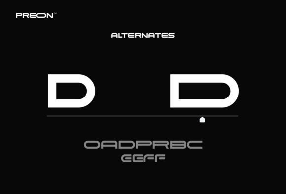 Preon Font PNG with transparent background - Preview 5