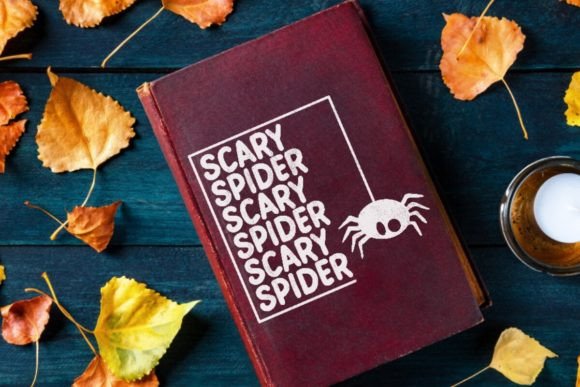 Scary Spider Font PNG with transparent background - Preview 2