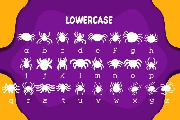 Scary Spider Font PNG with transparent background - Preview 4