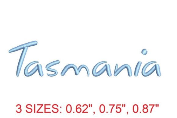 Tasmania Font Embroidery