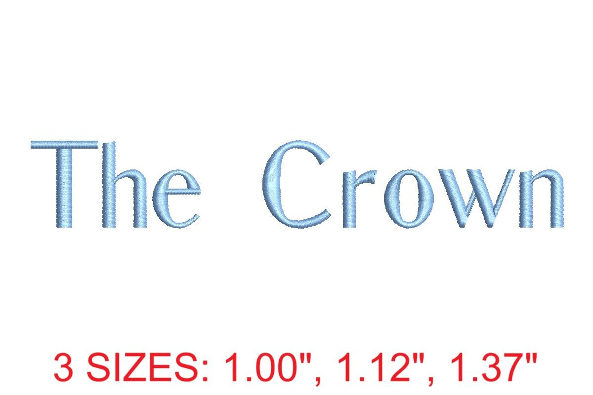 The Crown Embroidery Font · Creative Fabrica